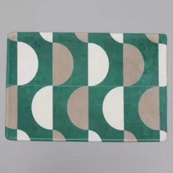 Коврик для дома Доляна «Сфера», 4060 см, цвет зелёно-бежевый