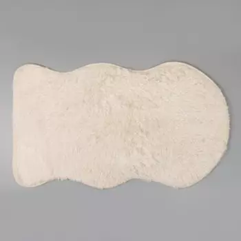 Коврик для дома Доляна «Шкурка», 60×100 см, цвет бежевый