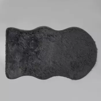 Коврик для дома Доляна «Шкурка», 60×100 см, цвет серый