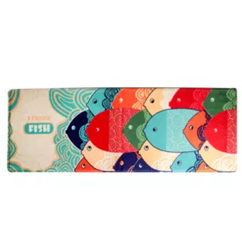 Коврик для дома Доляна «Стая рыб», 45×120 см