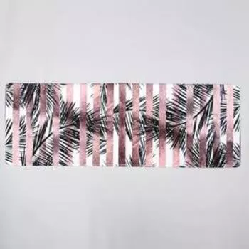 Коврик для ванной Доляна «Тень», 45120 см, цвет чёрно-бежевый