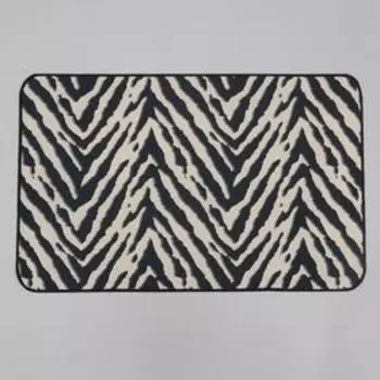 Коврик для ванной Доляна «Зебра», 5080 см, цвет чёрно-белый