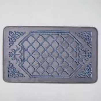 Коврик для ванной Доляна «Жанр», 5080 см, цвет серо-синий