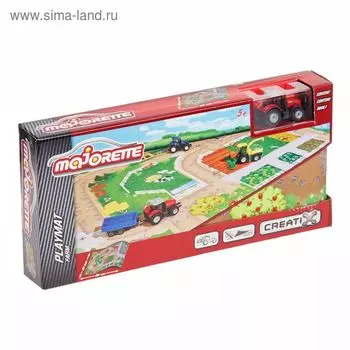 Коврик игровой Creatix Farm, с машинкой, нескользящий
