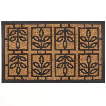 Коврик кокосовый «Листочки», 45х75 см