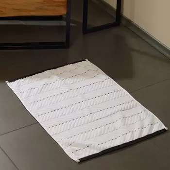 Коврик махровый SL HOME: Lines «Блан де Блан», 5070 см, хлопок 100%