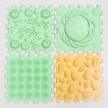 Модульный массажный коврик ОРТО ПАЗЛ «Ассорти», 10 модулей, цвет МИКС