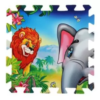 Коврик-пазл "Мамонтенок", 8 сегментов