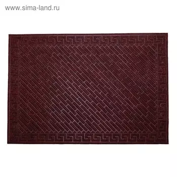 Коврик полипропиленовый 45х75 см, цвет бордовый
