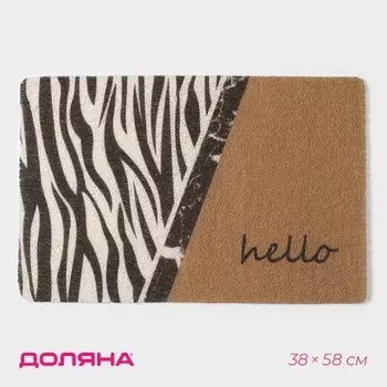 Коврик придверный Доляна «Мэнни», 3858 см