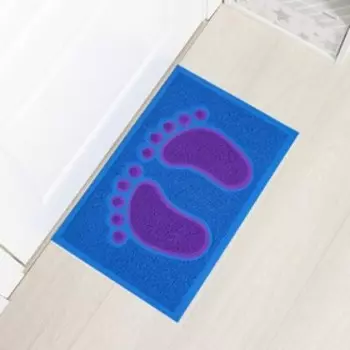 Коврик придверный грязезащитный Доляна «Следочки», 38×58 см, цвет МИКС