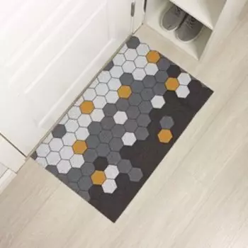 Коврик придверный Доляна «Гамма», грязезащитный, вырезной, 5080 см, серый