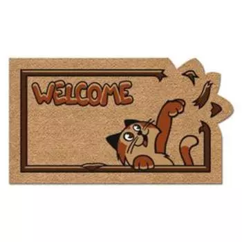 Коврик придверный Kokarda «Кот-шалун», 40х70 см