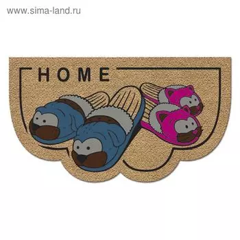 Коврик придверный Kokarda «Тапочки», 40 х 70 см