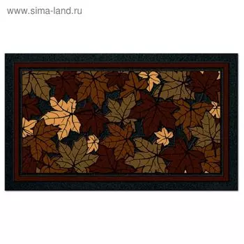 Коврик придверный PHP SRL Format Classic «Листья», 40 х 68 см