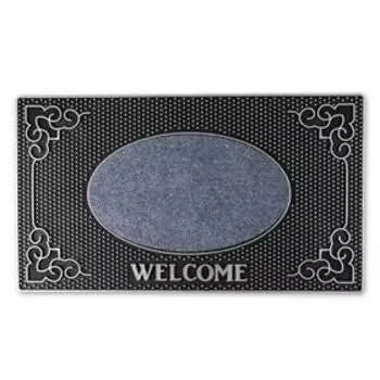 Коврик придверный резиновый Доляна Welcome, 4070 см, цвет МИКС