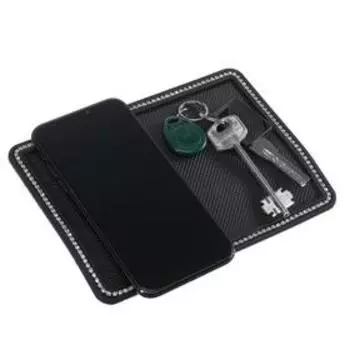 Коврик противоскользящий 1813 см, стразы, черный