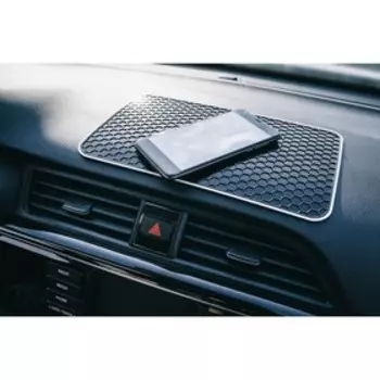 Коврик противоскользящий 27.517 см, соты, черный