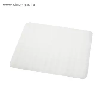 Коврик противоскользящий Basic, цвет белый, 51х51 см, Aqm