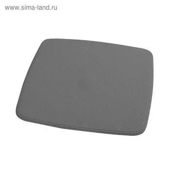 Коврик противоскользящий Capri, цвет серый, 54х54 см