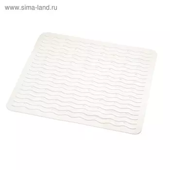 Коврик противоскользящий Playa, цвет белый 54х54 см