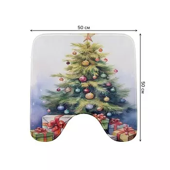 Коврик для туалета «Сказочный праздник», противоскользящий, размер 50x50 см