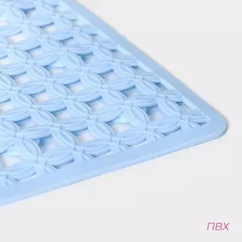 Коврик противоскользящий в ванну Доляна «Клеточка», на присосках, 5050 см, МИКС