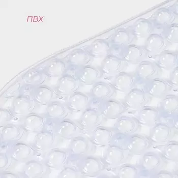 Коврик противоскользящий в ванну на присосках Доляна «Колли», 3971.5 см, прозрачный