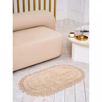 Коврик, размер 60х100 см, цвет бежевый