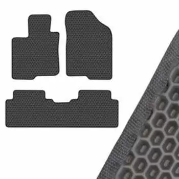 Коврик салона SKYWAY, KIA CARENS, 2006, левый руль 3шт, EVA Черный, S01705232