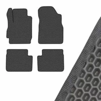 Коврик салона SKYWAY, MAZDA 2, 2009, левый руль 4шт, EVA Серый, S01706287