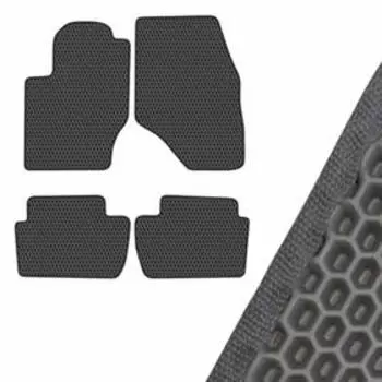 Коврик салона SKYWAY, PEUGEOT 308, 2007-2013, левый руль 4шт, EVA Черный, S01705410