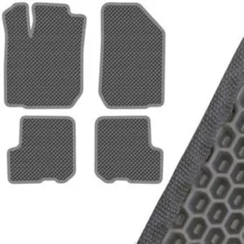 Коврик салона SKYWAY, RENAULT LOGAN, 2014, левый руль 4шт, EVA Серый, S01705026