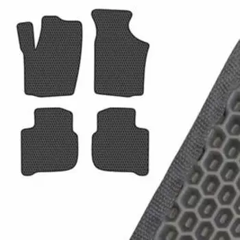 Коврик салона SKYWAY, SKODA RAPID, 2013, левый руль 4шт, EVA Черный, S01705439