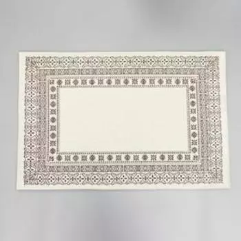 Коврик для ванной SAVANNA «Лия», 6090 см, цвет бело-коричневый