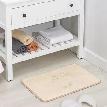 Коврик для дома с эффектом памяти SAVANNA Memory foam, 40×60 см, цвет бежевый