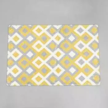 Коврик для ванной SAVANNA «Роиз», 6090 см, цвет горчично-серый