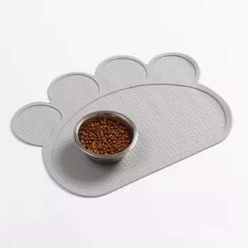 Коврик силиконовый под миску, 4030 см, серый