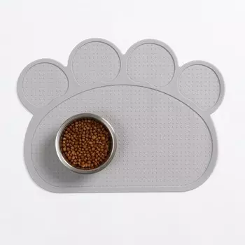 Коврик силиконовый под миску, 4030 см, серый