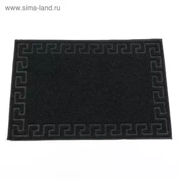 Коврик "Spongy" Меандр 50х80 см, цвет черный
