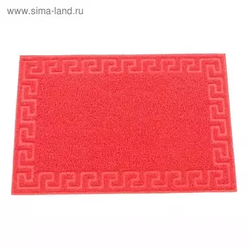 Коврик "Spongy" Меандр 50х80 см, цвет красный