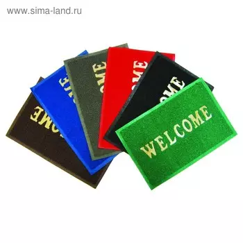 Коврик "Spongy" Welcome 40х60 см, цвет коричневый