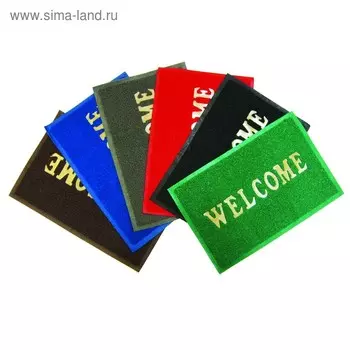 Коврик "Spongy" Welcome 50х80 см, цвет зеленый