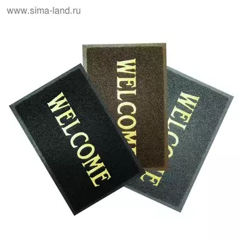 Коврик "Spongy" Welcome 60х90 см, цвет черный