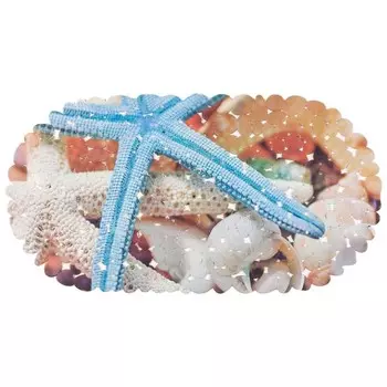 Коврик Sunstep «Океан» в ванну, противоскользящий, овальный 67x36 см