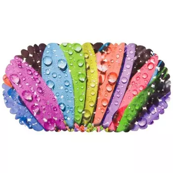 Коврик Sunstep «Радуга» в ванну, противоскользящий, овальный 67x36 см