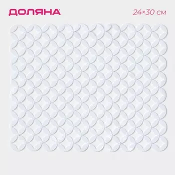Коврик в раковину Доляна «Кико», 2430 см, белый