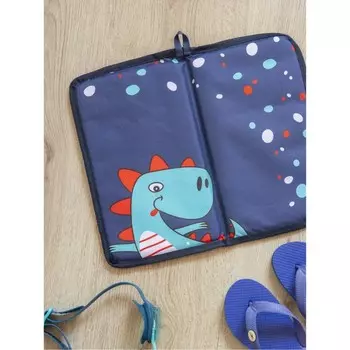 Коврик в садик, «Динозавр», 30х36 см, для переобувания, синий