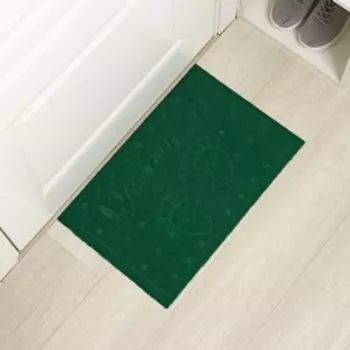 Коврик придверный Доляна «Следочки», влаговпитывающий, без окантовки, 3858 см, цвет МИКС