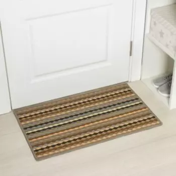 Коврик придверный Доляна «Цветная косичка», влаговпитывающий, 4777 см